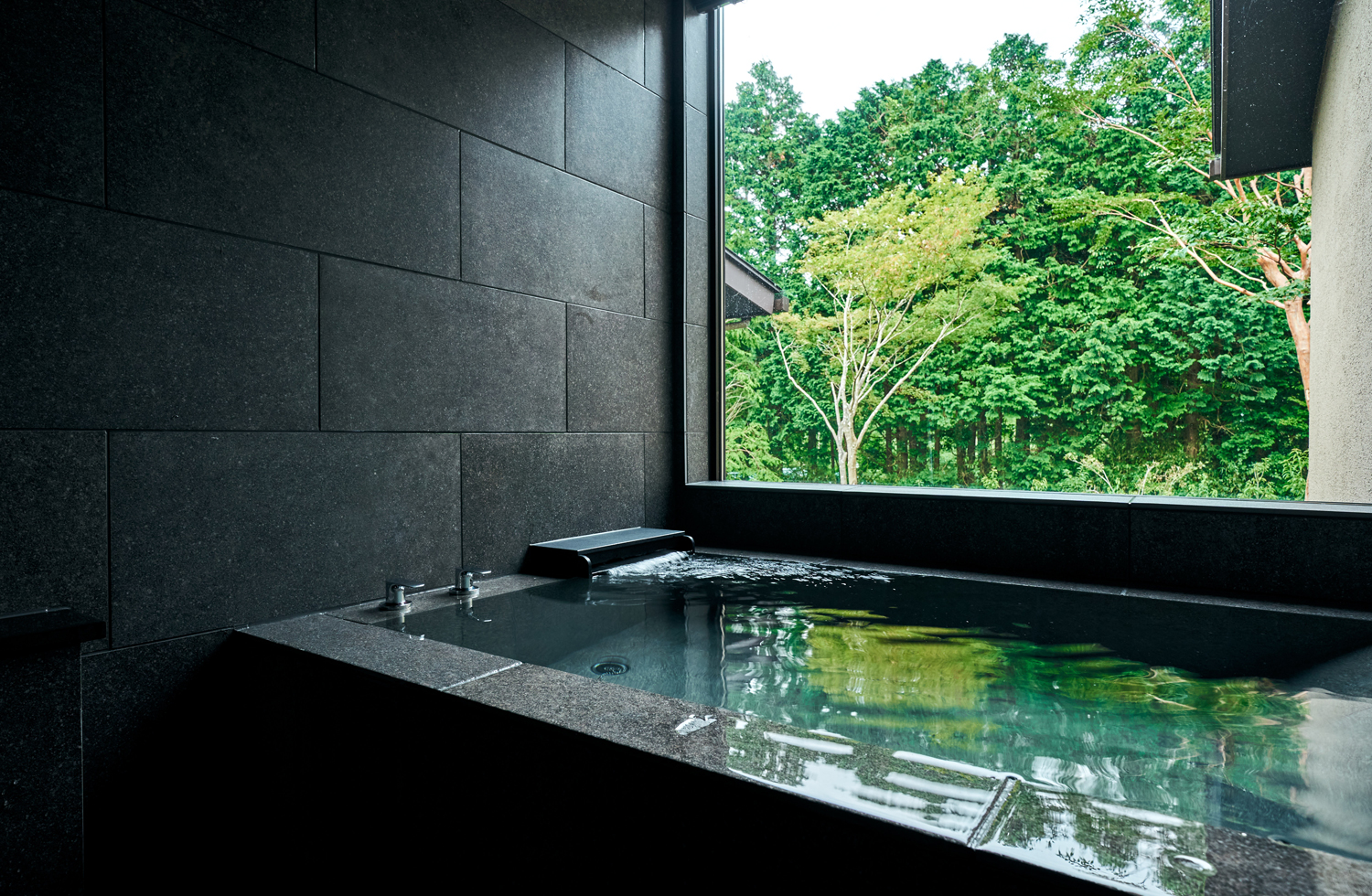 箱根の自然を眺めながら入れる客室内の天然温泉